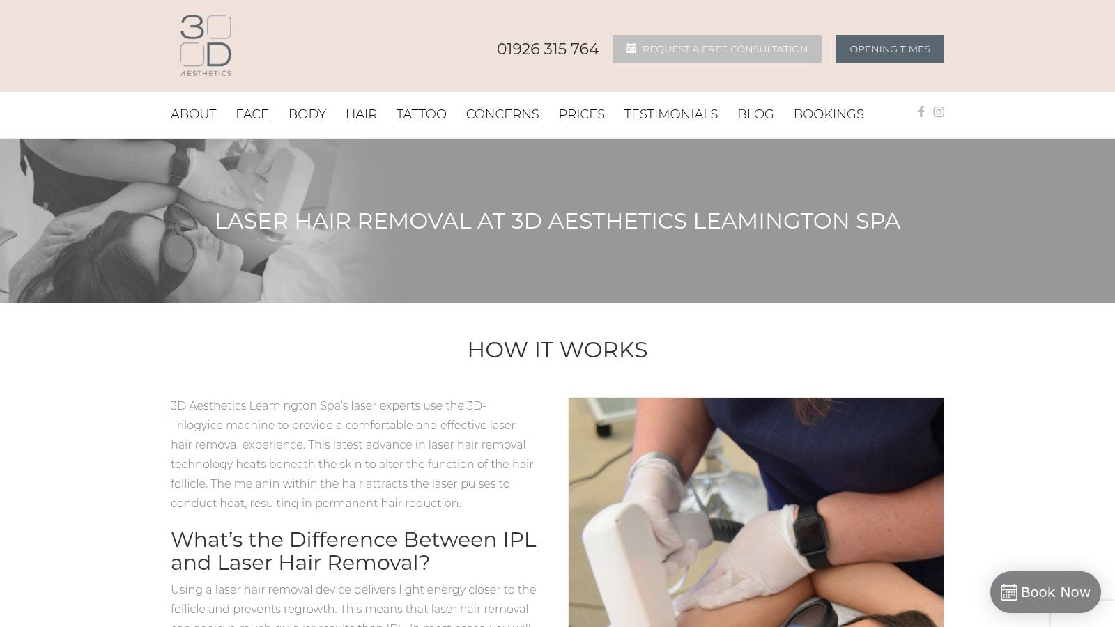 Screenshot from https://3dlipoleamingtonspa.com/laser-hair-removal-leamington-spa/