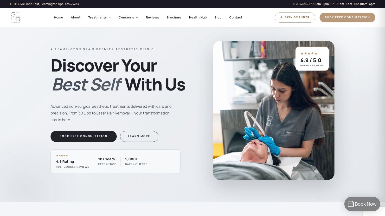 Screenshot from https://3dlipoleamingtonspa.com