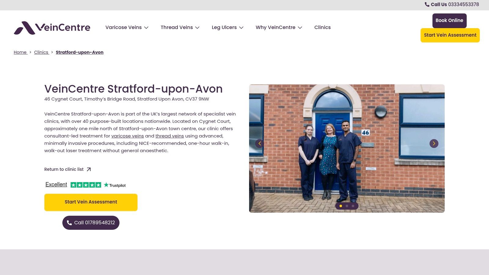 Veincentre – Stratford-upon-Avon